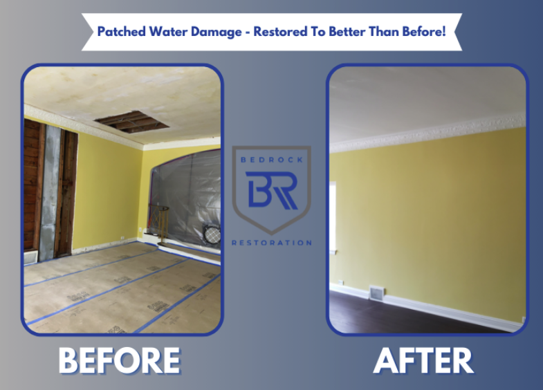 Patched Water Damage Restored