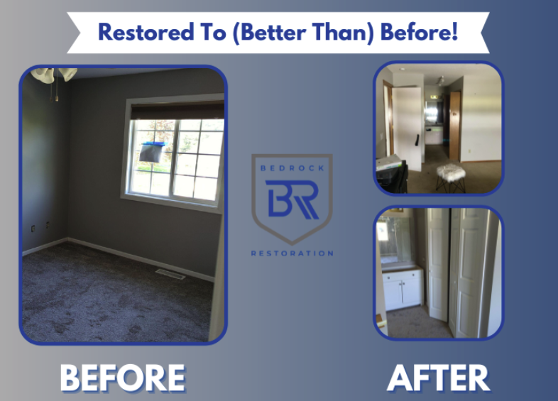 Before and after restore