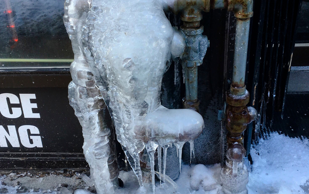 Frozen pipe lines