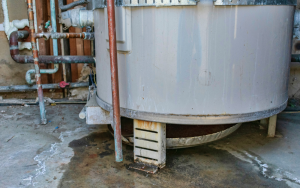 Water heater showing leakage